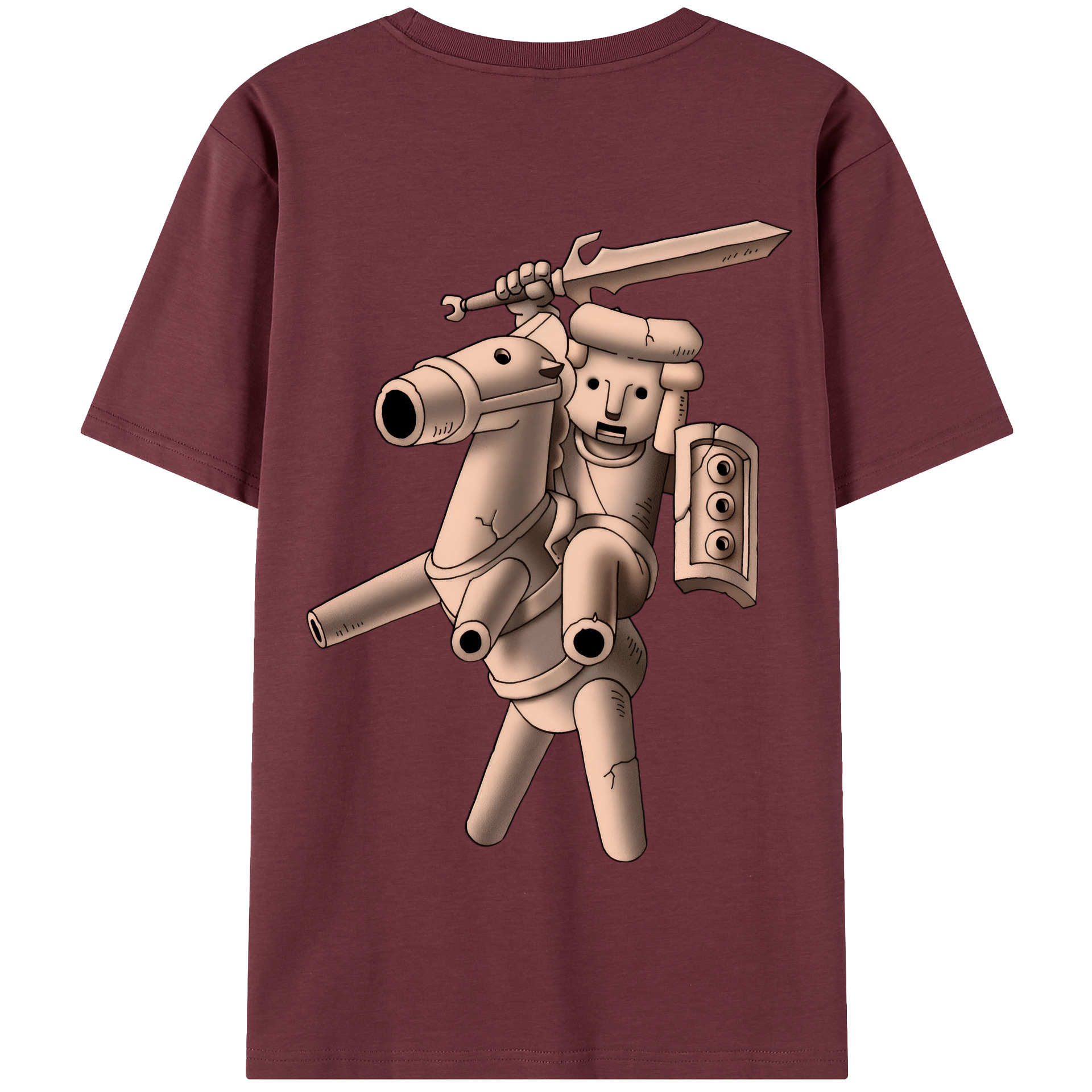 （画像用） ドラゴンクエスト Doragon Kuesuto Dragon Quest 綿100％半袖Tシャツ（背面プリント）